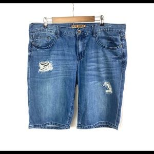 Seven7 men's denim shorts distressed 38